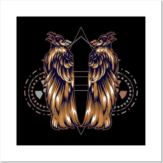 crow wing miror Wall Art by SHINIGAMII